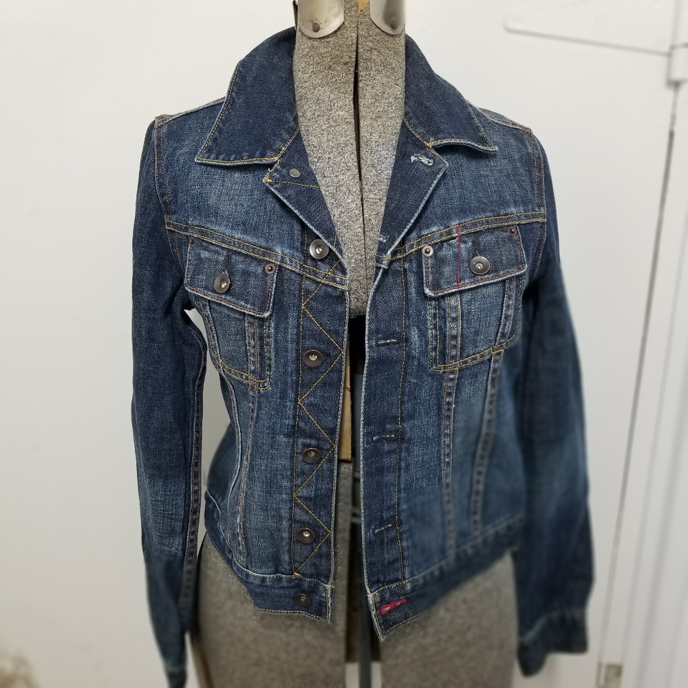 Club Monoco Denim Jean Jacket Size Medium